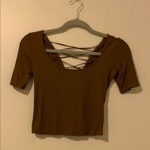 Brown Crop Top